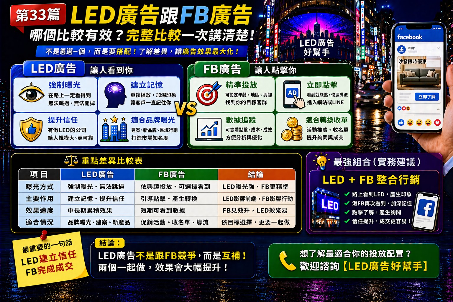 You are currently viewing LED廣告跟FB廣告哪個比較有效？