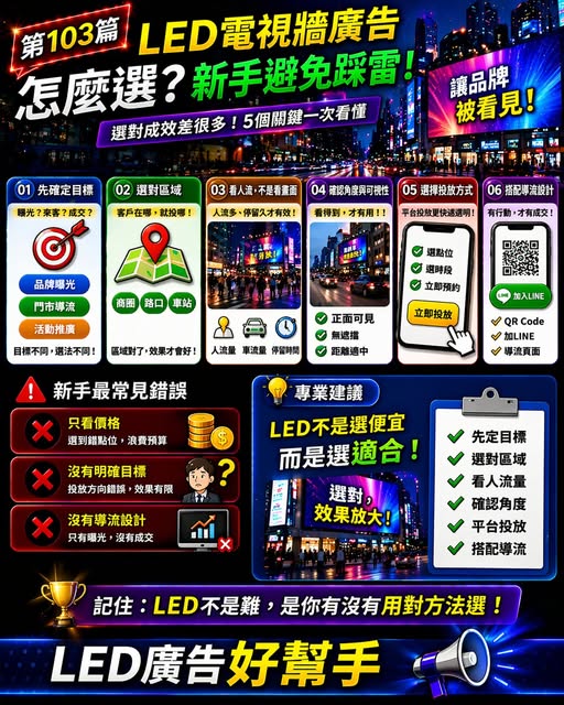You are currently viewing LED電視牆廣告怎麼選？ 新手避免踩雷的關鍵指南！