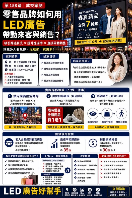 You are currently viewing 零售品牌如何用LED廣告帶動銷售？