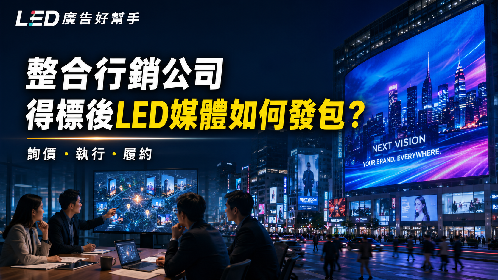 You are currently viewing 整合行銷公司承接政府標案後， LED媒體如何發包？ 從需求確認、廠商詢價到履約驗收完整指南